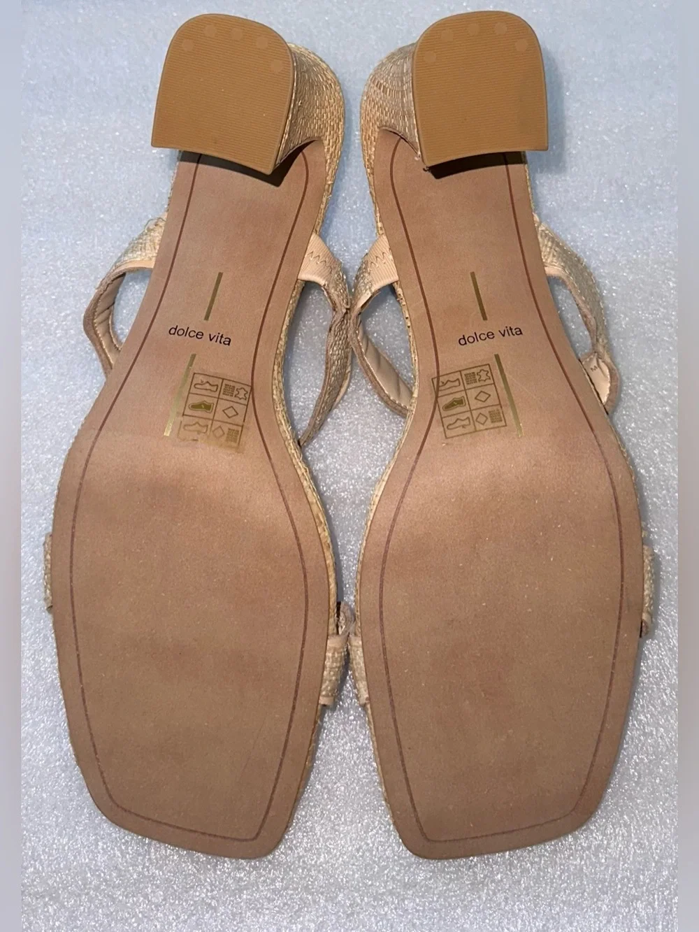 Dolce Vita Heeled Mule Sandals Light Natural size 13